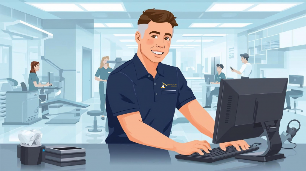 IT technician providing responsive IT support in a Las Vegas dental office