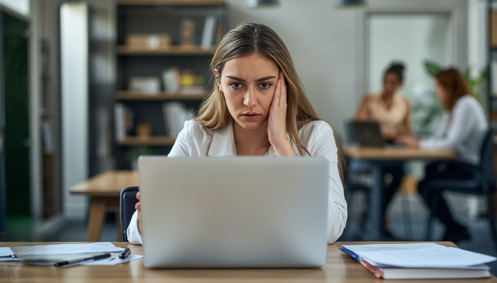 Las Vegas nonprofit staff member reviewing cybersecurity risks on a laptop to protect donor data  Image description: