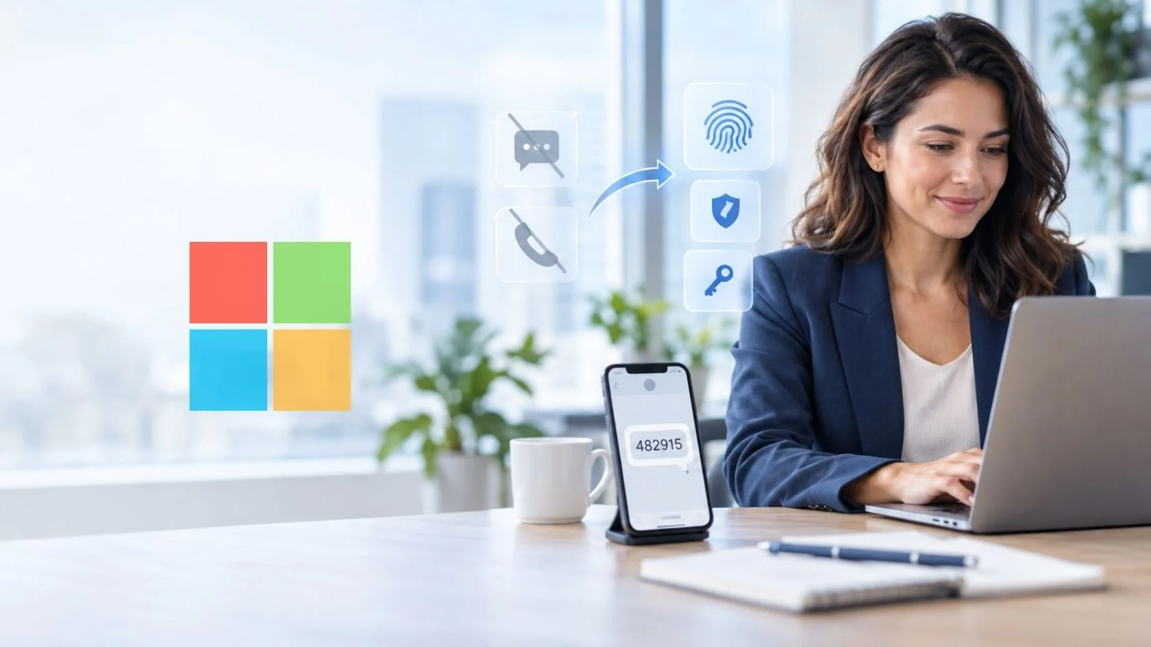 Microsoft SMS and voice MFA retirement with passkey authentication