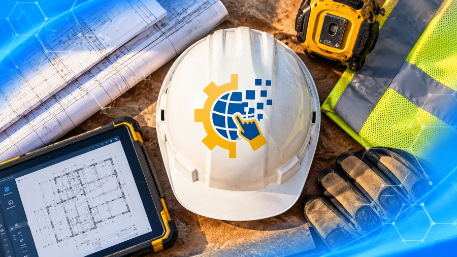 Construction technology and safety equipment representing IT support for Las Vegas contractors.